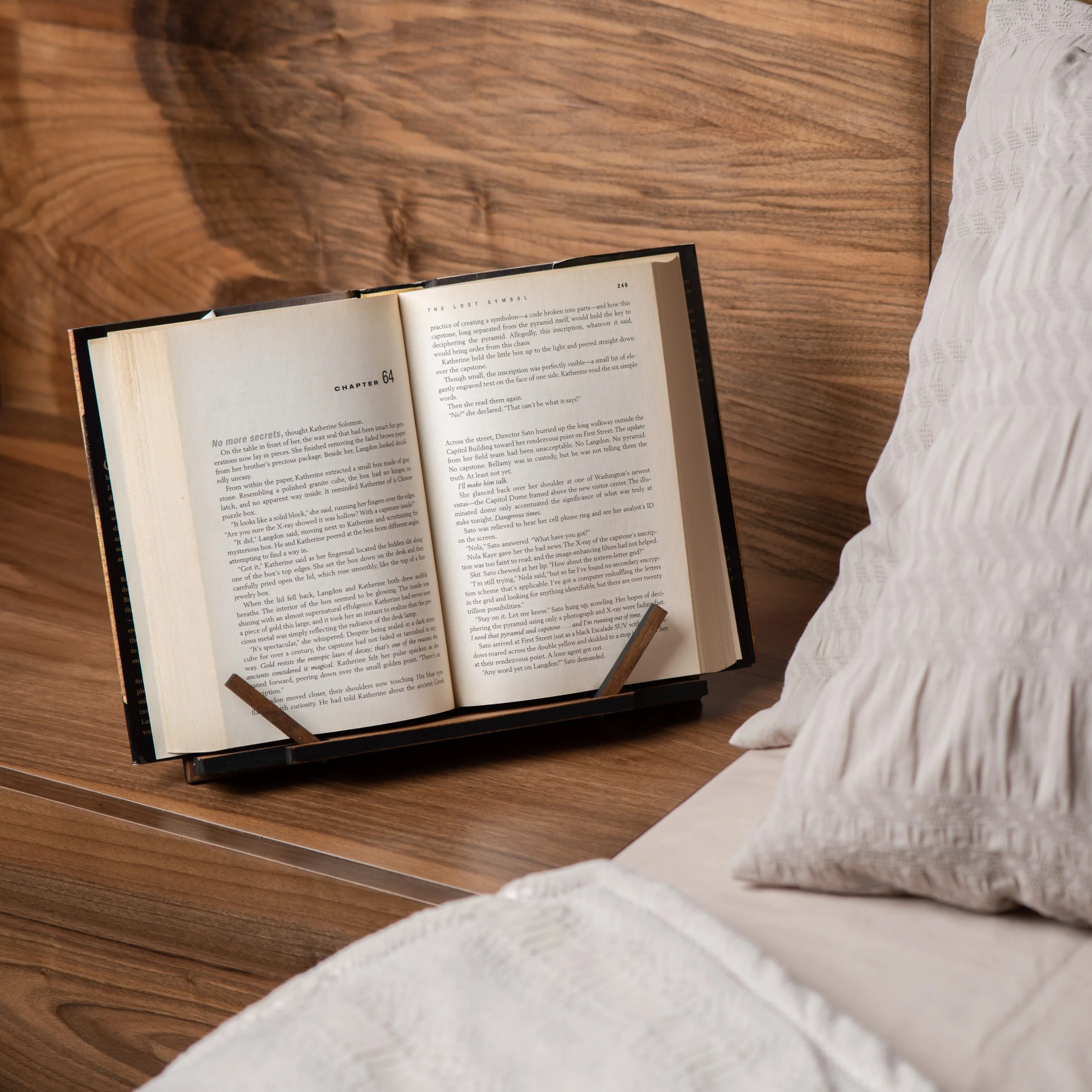 TILISMA Handmade Wooden Book Stand - Cookbook & Tablet Holder - Image 4