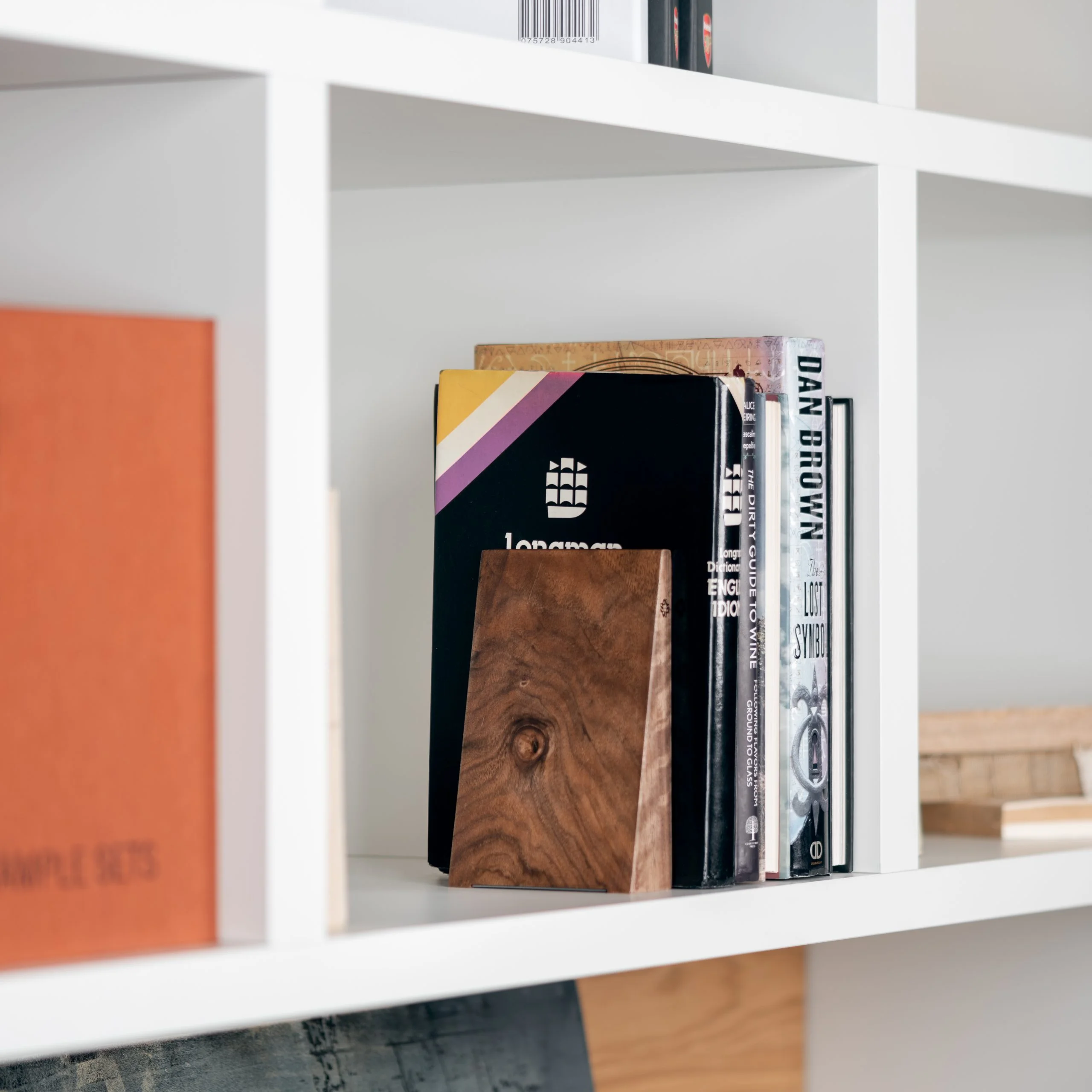 TILISMA Handmade Wooden Book Ends - Decorative Bookends for Shelves - Image 4